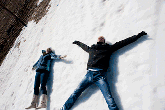 postboda en la nieve